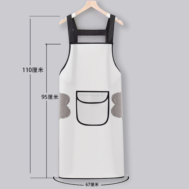 Picture of Long waterproof oil apron adult household kitchen cooking large men's and women's aquatic dishwashing restaurant work clothes wholesale