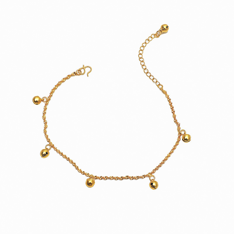 Picture of No fading foreign trade fashion simple tremolo with 24k plated gold anklet Vietnam gold love Bell anklet women