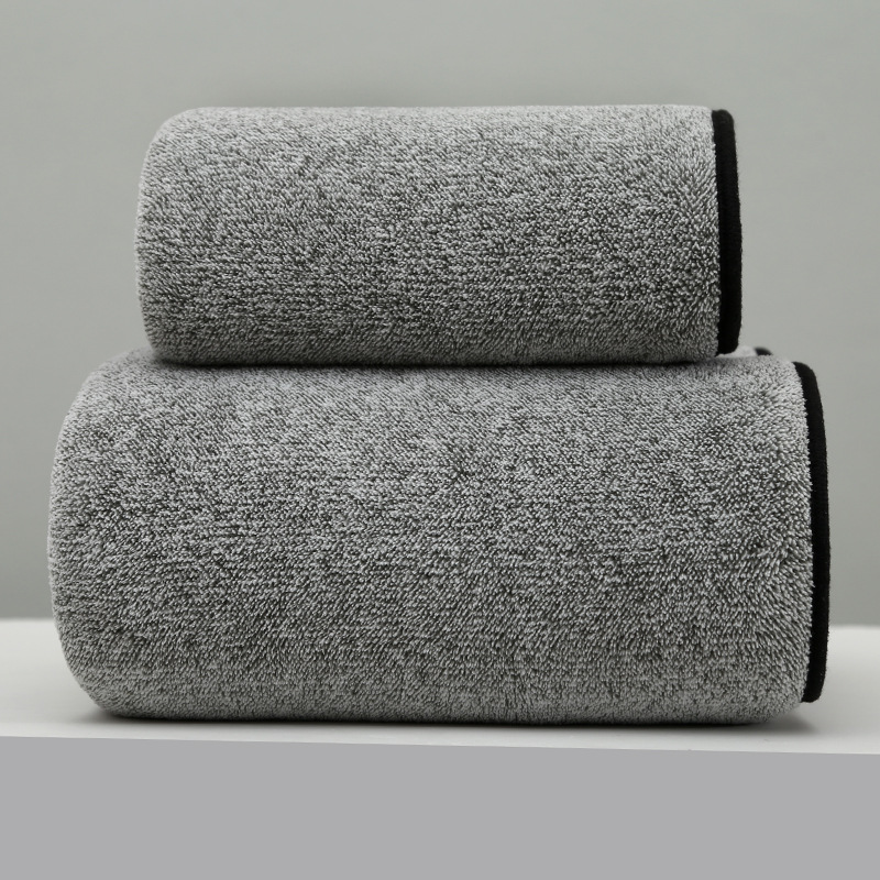 Picture of New Coral Velvet Cloud Plaid Towel, Water-Absorbent, Quick-Drying Candy Corduroy, Non-Shedding, Soft Edge-Wrapped Bath Towel