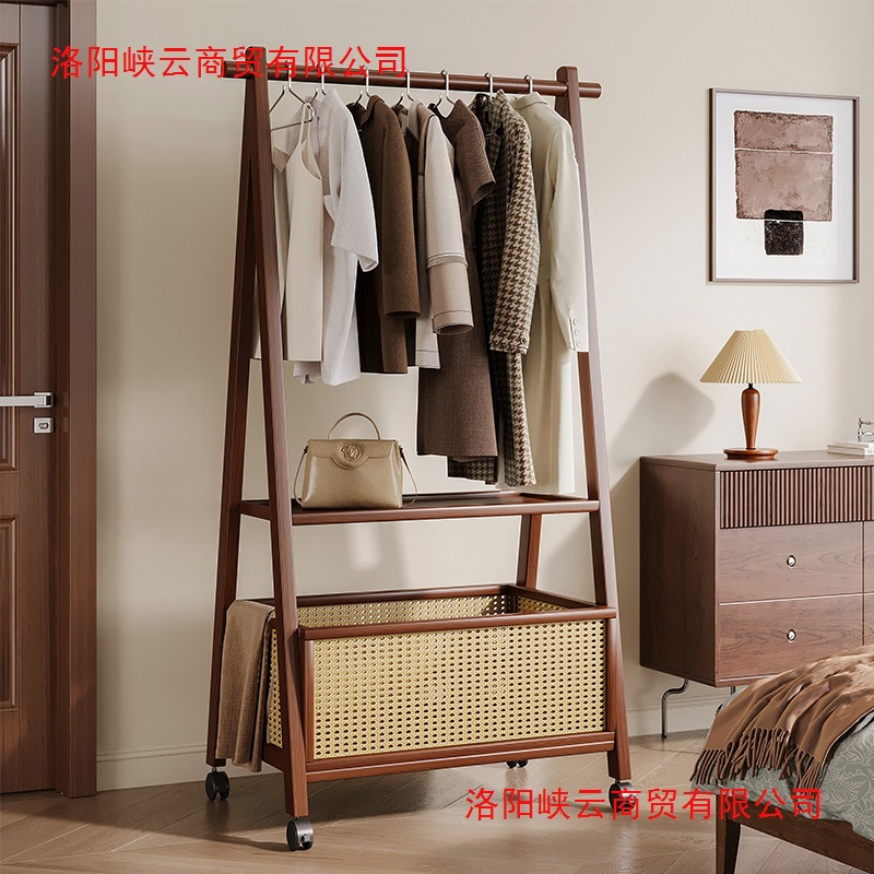 Vertical hanger floor simple coat rack rack for hanging clothes in a home room is foldable and durable drying rack