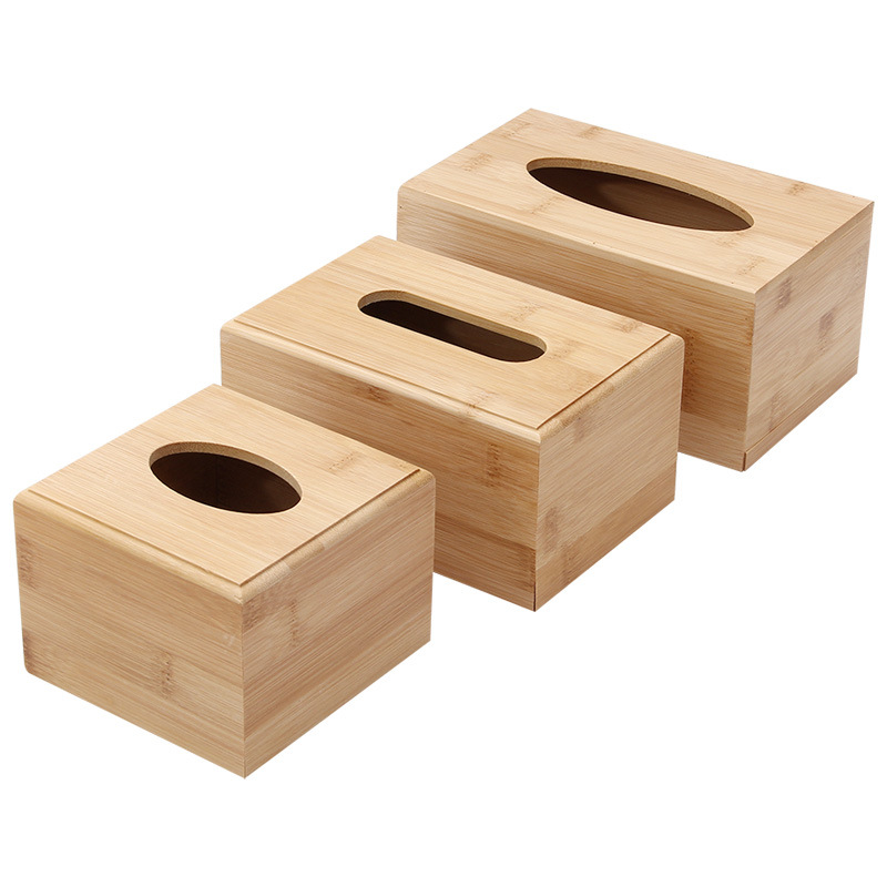 Picture of Creative Advertising Paper Box with Printed Logo Hotel Restaurant Napkin Box Simple Desktop Storage Box Bamboo Tissue Box