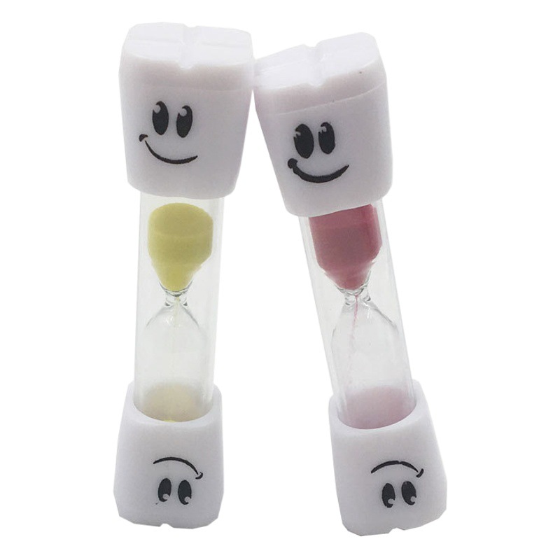 New Cartoon Big-Eyed Smiling Face Hourglass 3-2 Minutes Creative Kidsren's Toothbrushing Timer Gift Cross-Border Supply