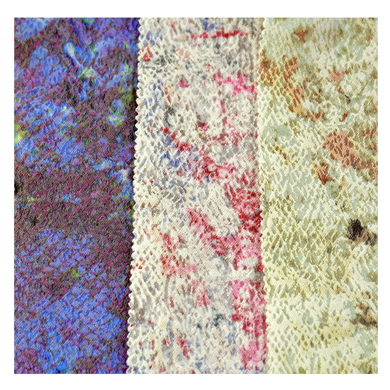 Woven jacquard fabric cotton polyester jacquard fabric CVC jacquard autumn and winter fashion women's fabric casual wear