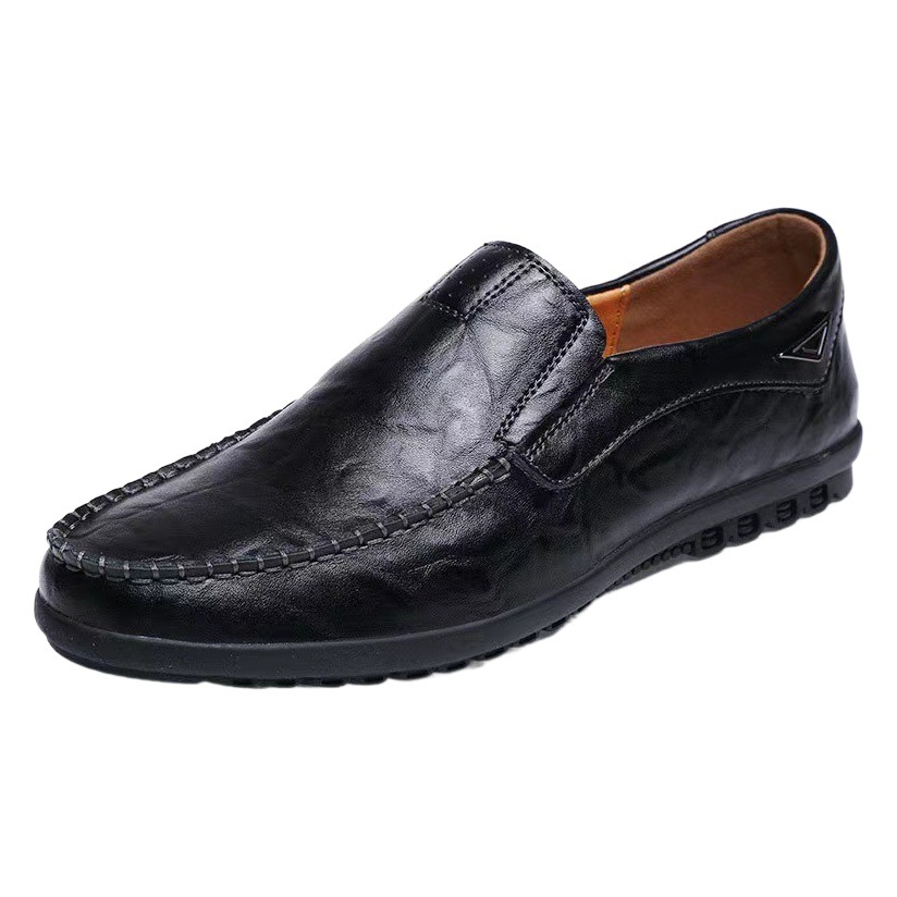 Foreign trade clearance men's peas shoes genuine leather summer gas cross-border plus size shoes casual shoes men's leather shoes slip-on shoes