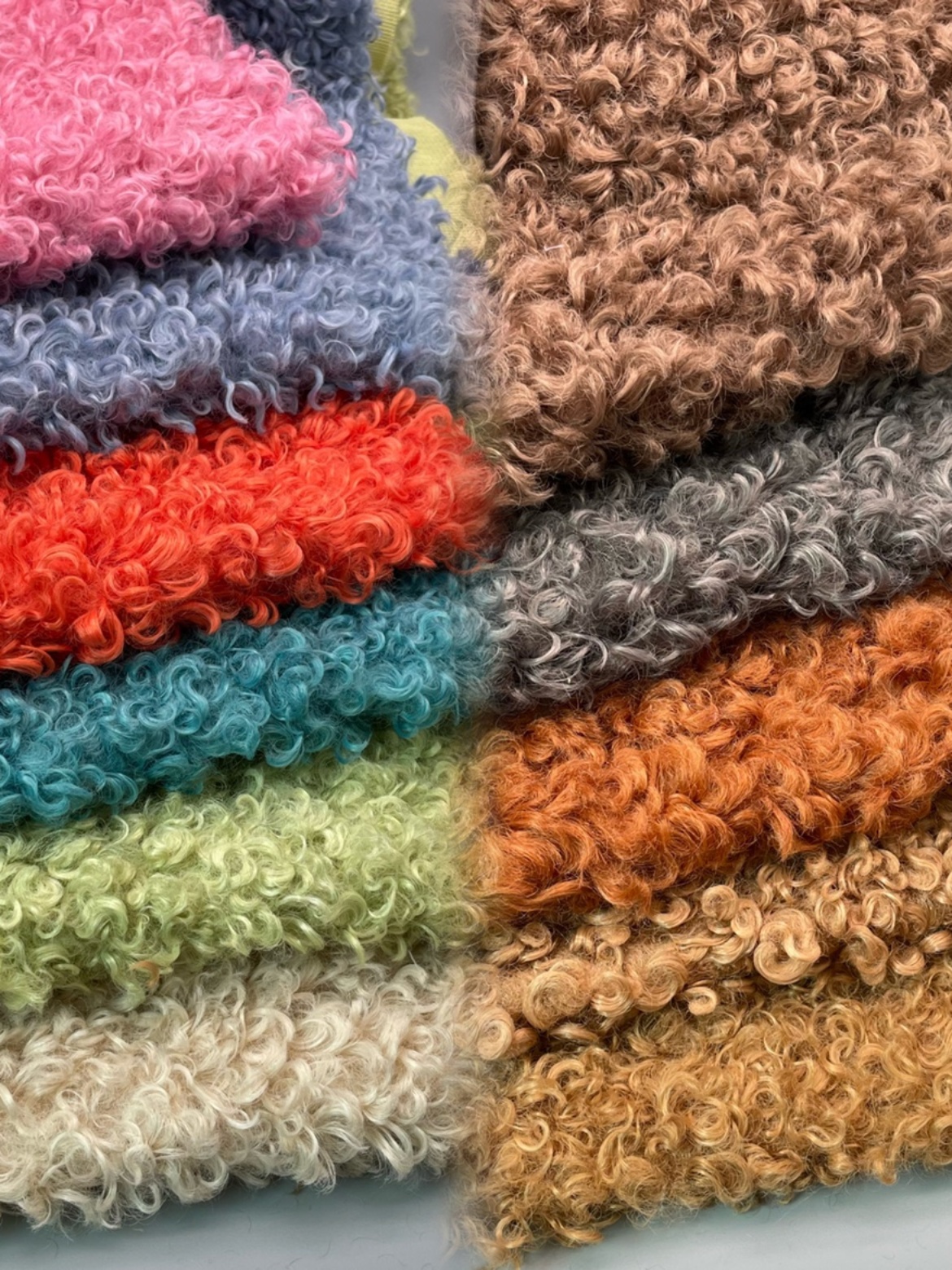 Cotton Doll Hair Fabric Wool Roll Ring Fur Fabric Australian Wool Clothing Shoes Boot Lining Fabric