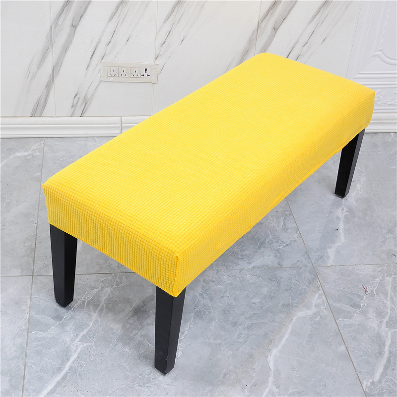 Picture of Elastic Household Long Bench Cover Corn Plaid Thickened Piano Cover Makeup Stool Cover Shoe Changing Stool Cover