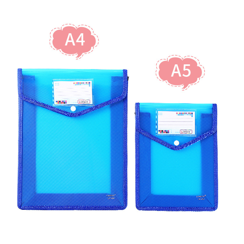 Picture of A4A5 folder storage student envelope office test paper bag twill 9 color vertical three-dimensional file bag