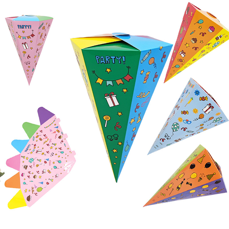 Oversized Sweet Cone Gift Box Children's Fun Candy Box Birth Party Festival Gift Packaging Box Tapered Box