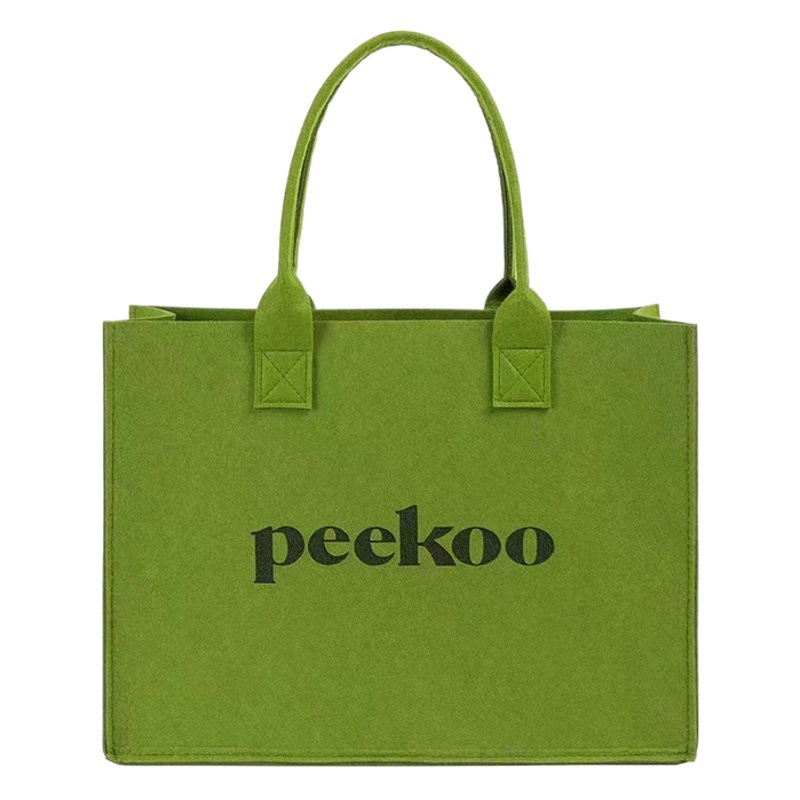 Felt Tote Bag Dopamine Felt Bag Large Capacity Enterprise Advertising Gift Shopping Bag Hand Gift Tote Bag