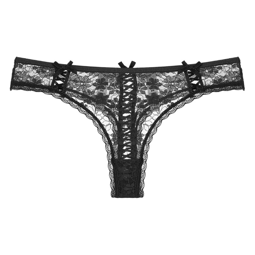 French Sexy Romantic Hollow-out Strap Transparent Sexy Pure Hot Lace Temptation Women's Underwear Low-waisted Gongs