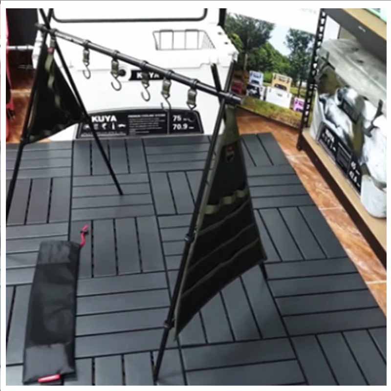 Picture of Outdoor Storage Rack Portable Camping Multi-layer Folding Aluminum Alloy Simple Barbecue Large Capacity Picnic Cross-border Stable