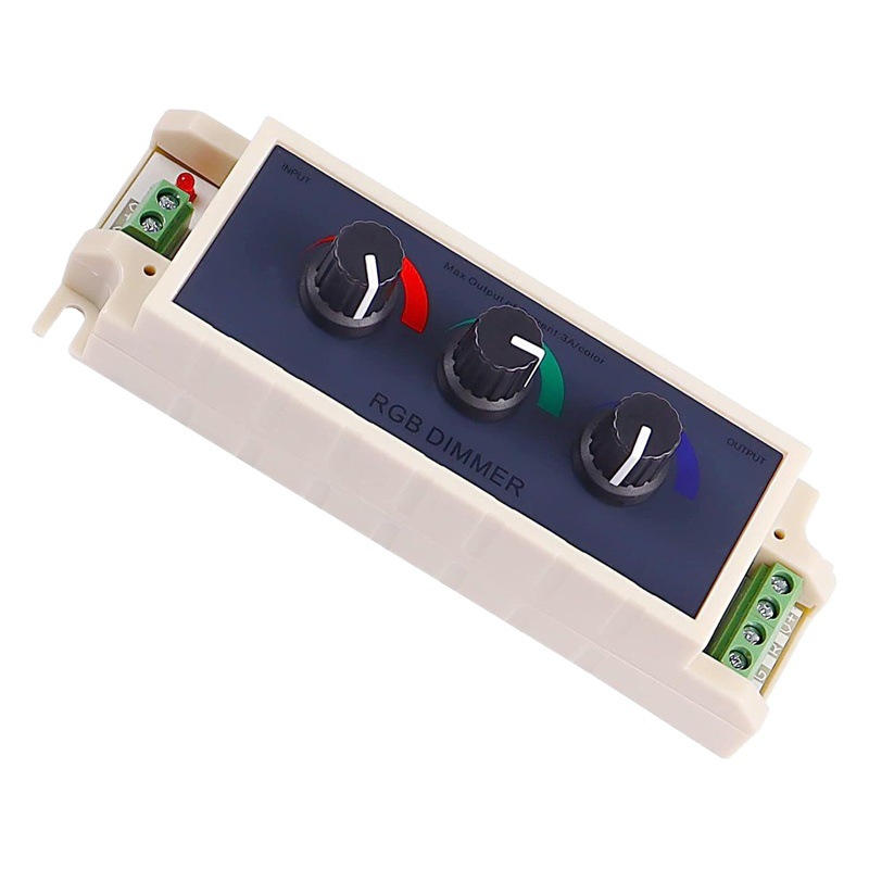 Picture of Dimmer RGB knob dimming LED brightness adjustment red, green and blue single three-way controller 12-24V