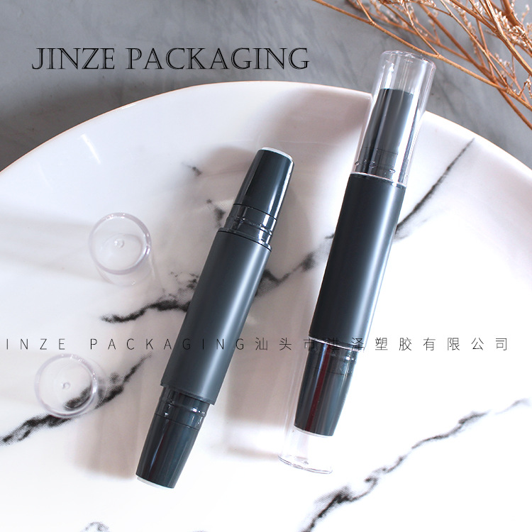 New Round Double-headed Lipstick Tube Lipstick Tube Concealer Double-headed Empty Tube Cosmetic Bag Material