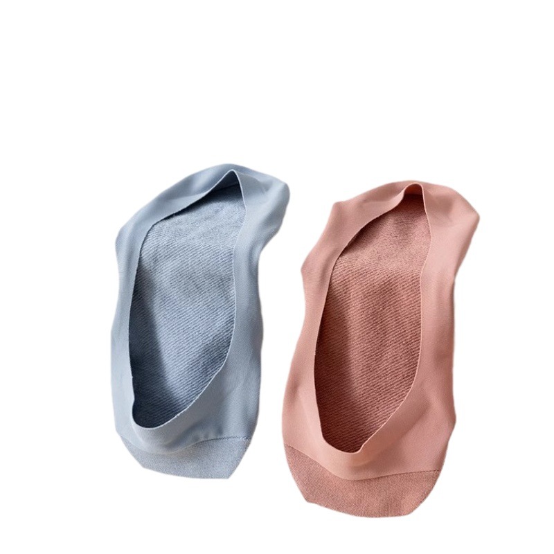 Ice Silk boat Socks women's non-slip non-slip heel cotton stitching bottom socks summer thin shallow mouth invisible socks with high heels