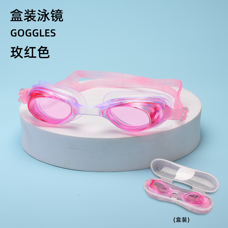 Picture of Hot sale recommend waterproof swimming goggles unisex swimming goggles flat goggles adjustable multi-color optional support mixed batch
