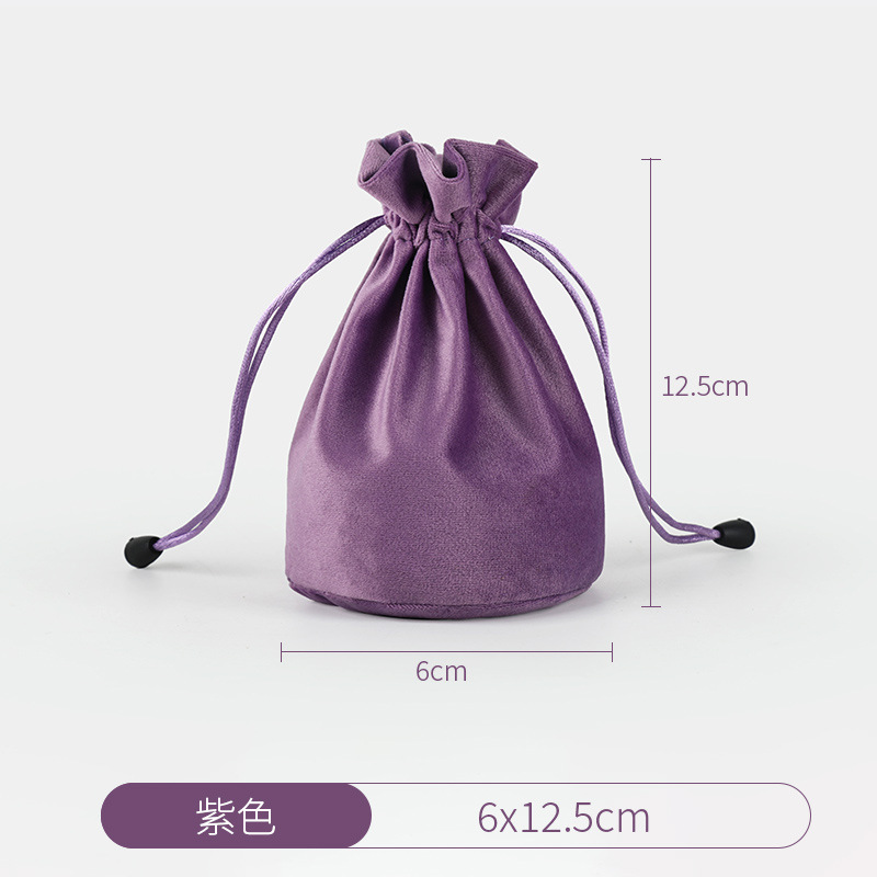 Picture of High-Bottom Velvet Round Bottom Drawstring Flap Pocket Pants, Super Soft Drawstring Jewelry, Jewelry Red Wine Packaging Bag, Curling Wand, Selfie Stick