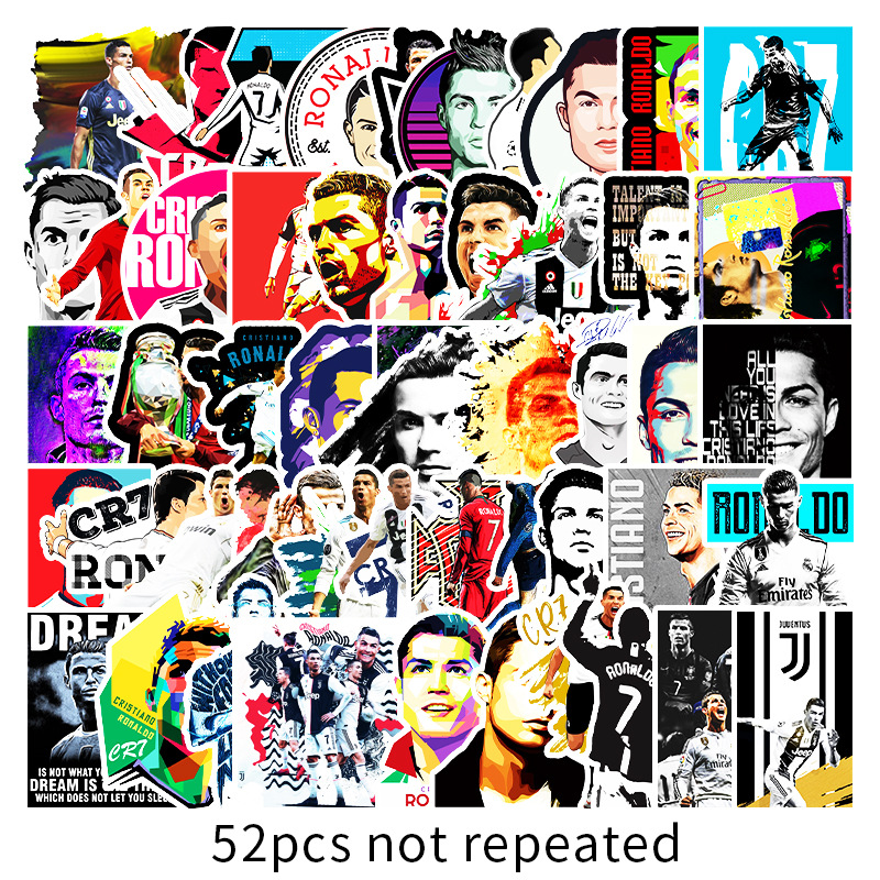 Picture of 52 Sports Star Ronaldo Star Graffiti Waterproof Laptop Luggage Car Refrigerator Decorative Stickers