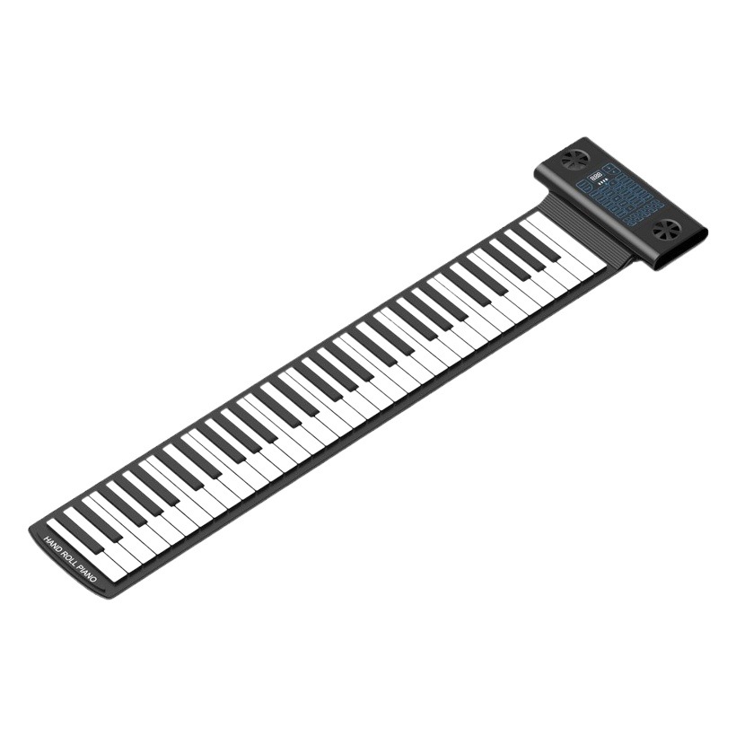 Kihuixing Ps61B Hand-Rolled Digital Keyboard 61-Key Kidsren's Beginner Silicone Keyboard Instrument Cross-Border Supply Wholesale