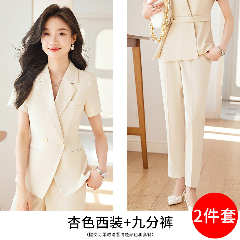 Picture of Black suit jacket women's thin short-sleeved elegant summer new business wear suit women's formal wear work suit
