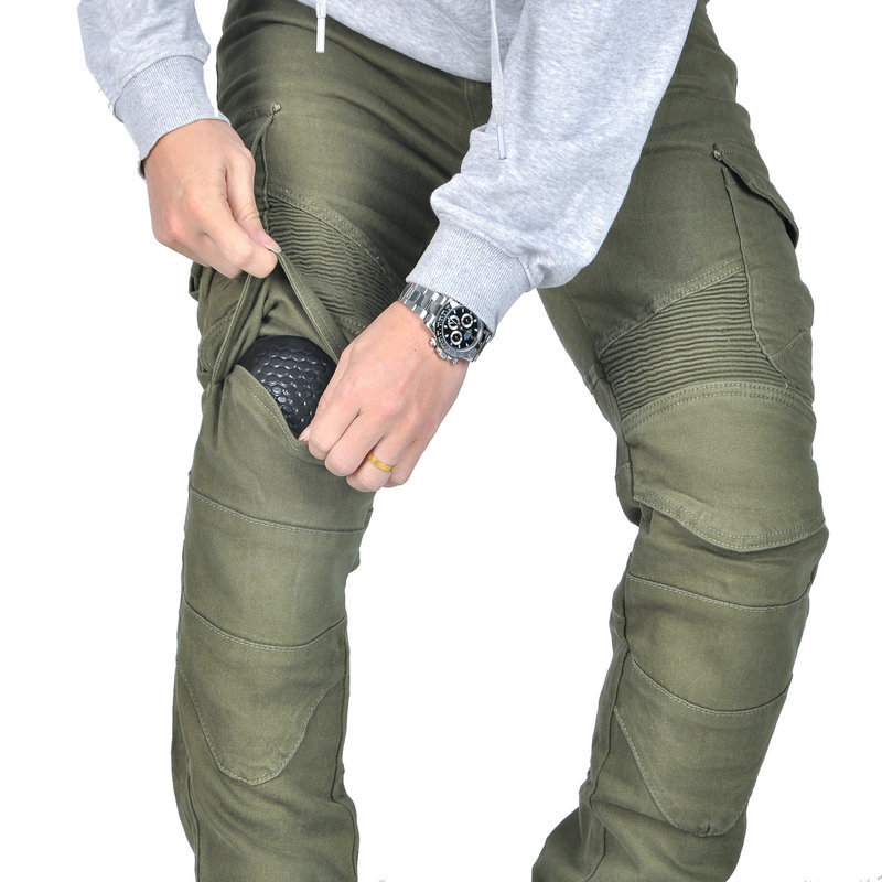 Picture of VOLERO motorcycle jeans men and women knight army green overalls anti-fall pants motorcycle anti-fall 06 riding pants