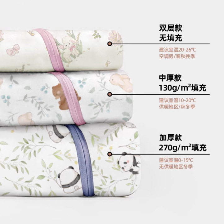 Picture of Baby Sleeping Bag Spring and Autumn Constant Temperature Detachable Sleeve Kick-proof Sleeve 1-6 Year Old Baby Leg Pajamas Air-conditioned Room Jumpsuit