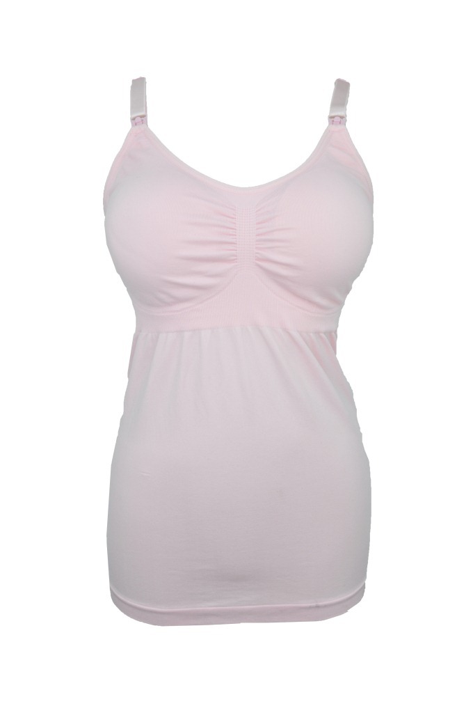 Picture of Slim-fit High-elastic Vest Breastfeeding Top Buckle Breastfeeding Pregnant Women's Bra Underwear Camisole No Rings with Cushion