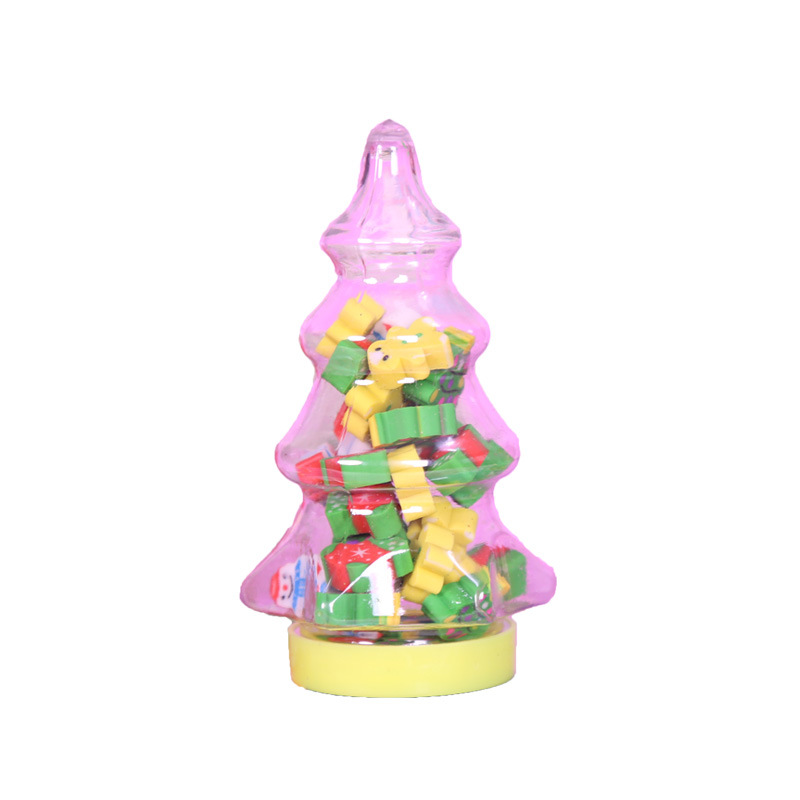 Picture of Christmas tree eraser cartoon Santa Claus snowflake pine tree small gift Christmas Christmas children gift