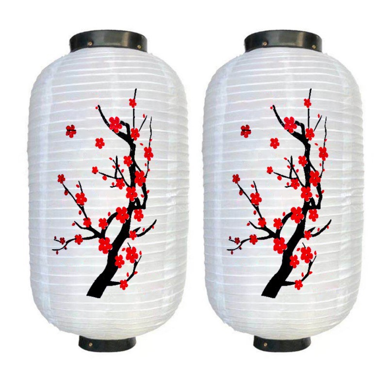 Picture of Wax gourd lantern outdoor lantern waterproof festive silk cloth plum blossom lantern wholesale Japanese and Korean folding peach blossom Lantern