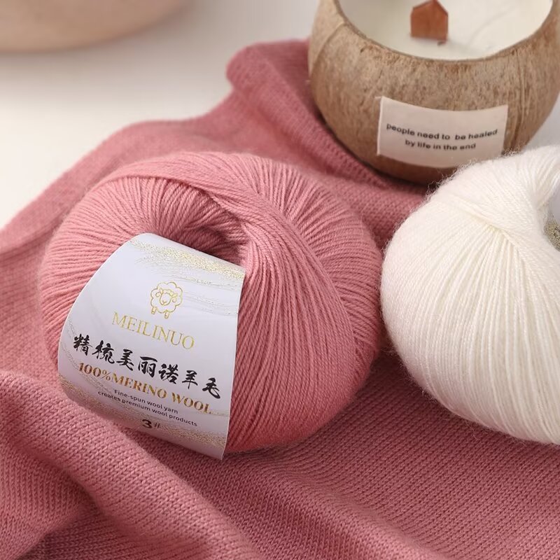 Picture of Merino wool 3 strands of thick hand-woven diy wool hook doll sweater scarf hat wool group wholesale
