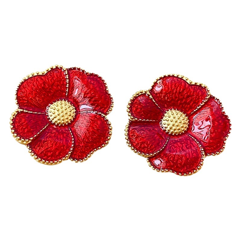 Middle ancient vintage vintage personalized round earrings fashion court style earrings light luxury high sense earrings wholesale