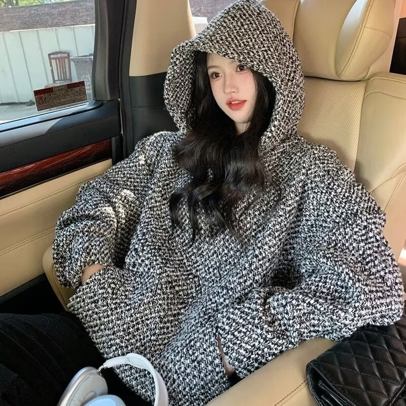 Cross-border Japanese Trendy Sweats for Female Students Autumn and Winter New American Casual Top Trendy Brand Loose Casual Hooded