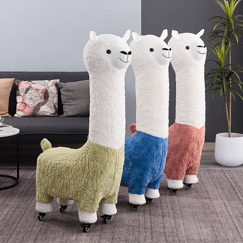 Alpaca Chair Doll Stool Internet Celebrity Seat Adult Stool Adult Large Living Room Chair with Pulleys Wholesale