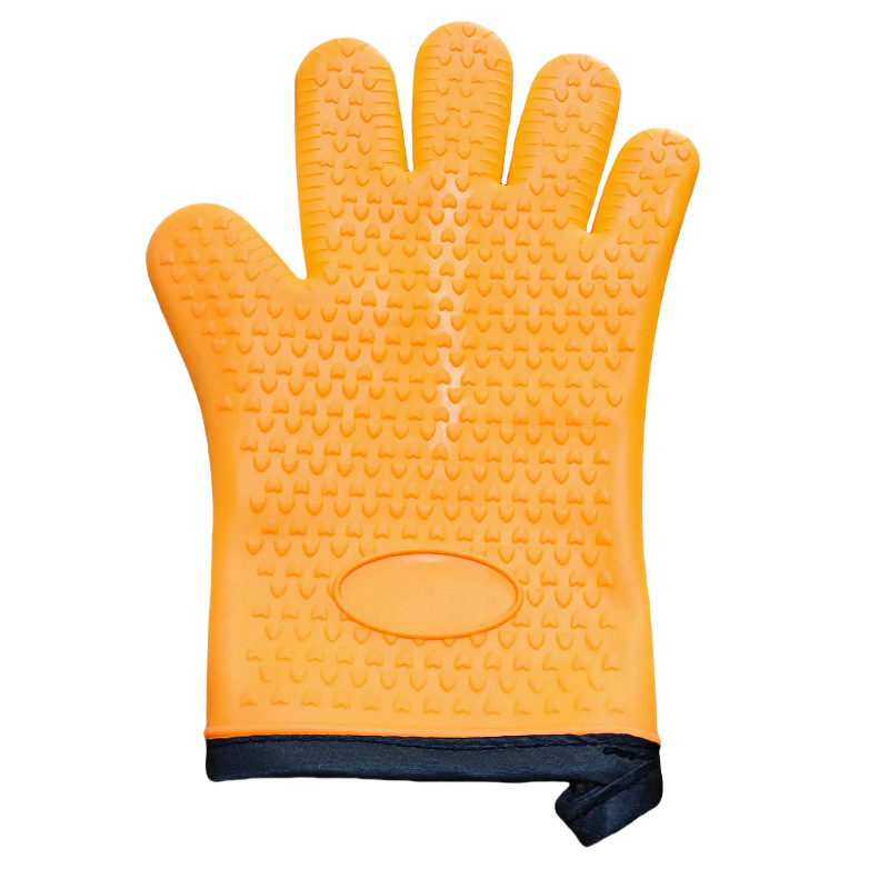 Picture of Microwave oven silicone anti-scalding gloves baking oven special heat insulation gloves wholesale thick high temperature kitchen household