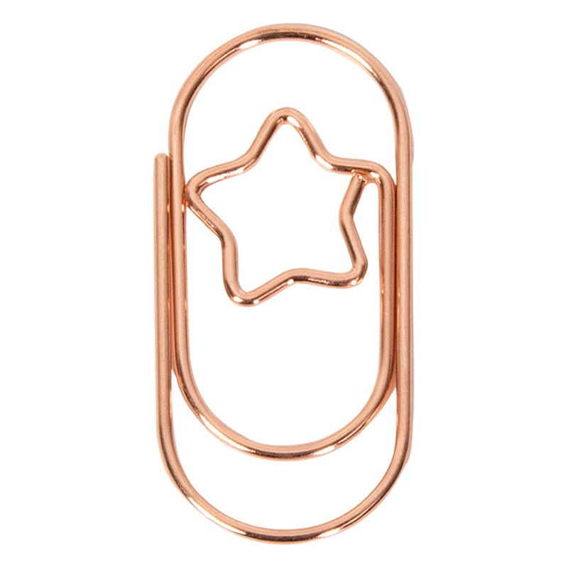 Cute Mini shape paper clip wholesale metal bookmark color paper clip message clip book page clip rose gold