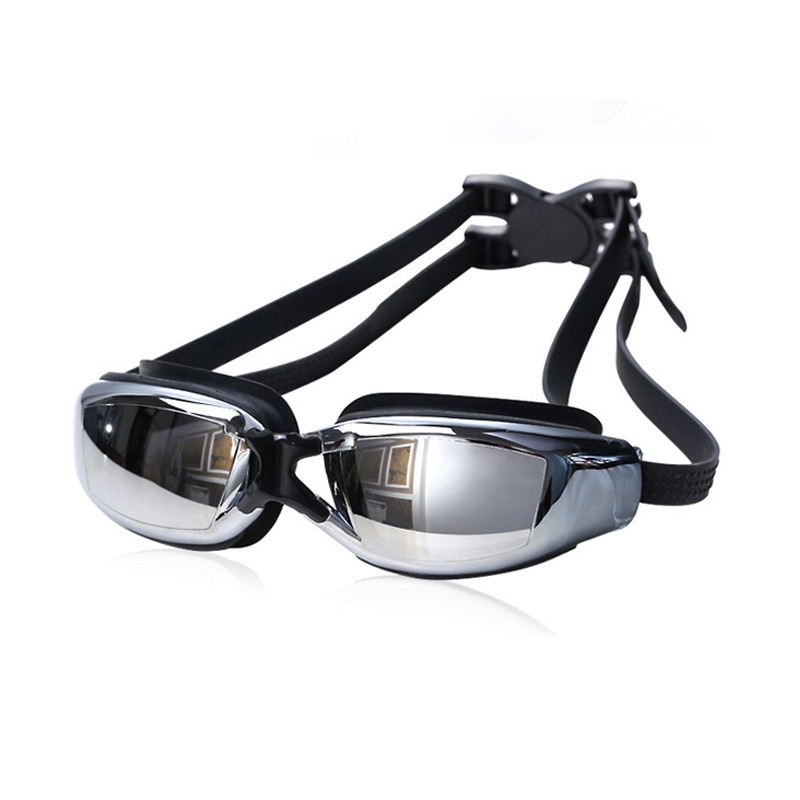 Picture of Genuine Flying Goggles Men's and Women's Large Frame Electroplated Myopia Swimming Glasses Flat Light Swimming Glasses Waterproof Anti-fog HD
