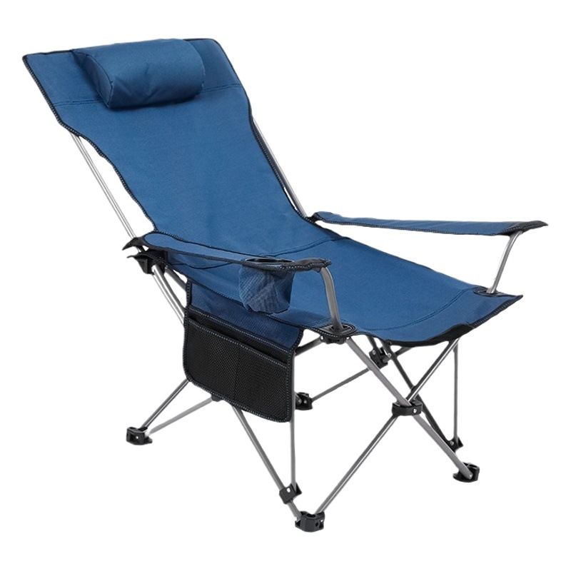 Outdoor Folding Chair for Camping, Dual-Purpose for Sitting and Lying, with Backrest and Armrests, Portable Director's Fishing Chair