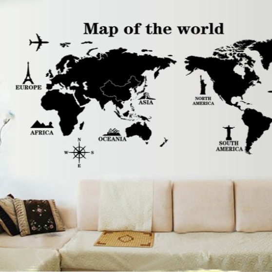 Picture of World Figure AY9133 New Removable Stickers European and American Fashion Wall Stickers Sofa Background Decorative Stickers