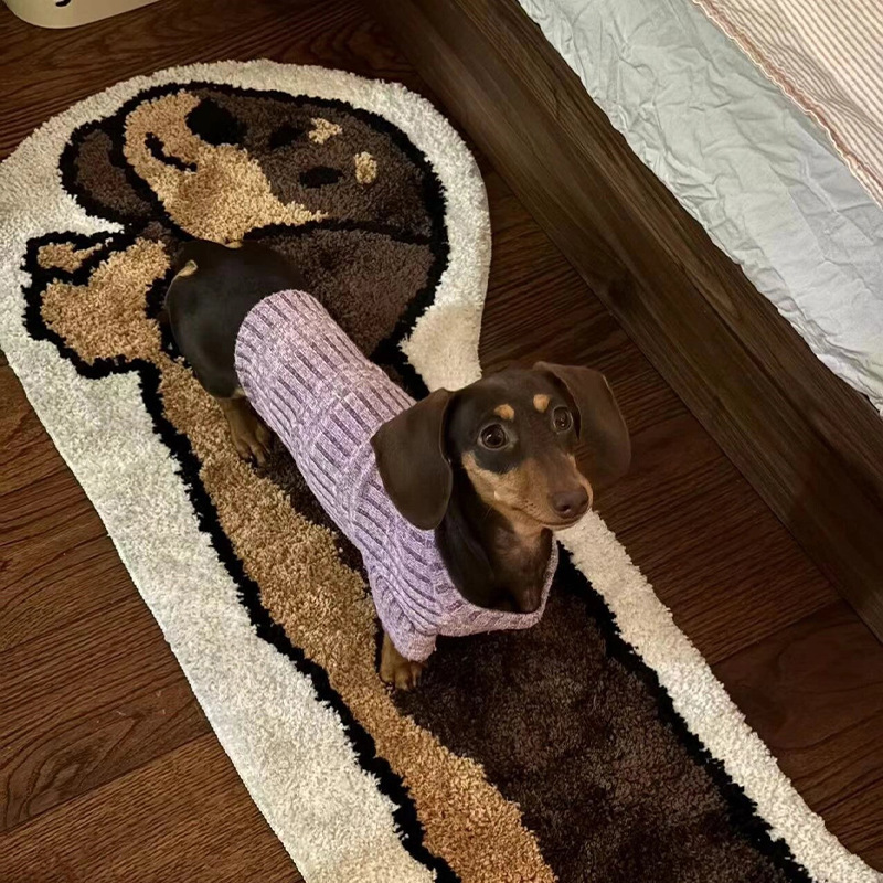 Dachshund Carpet Design Bedroom Ins Simple Plush Home Creative Floor Mat Bedside Mat Cartoon Bedside Carpet