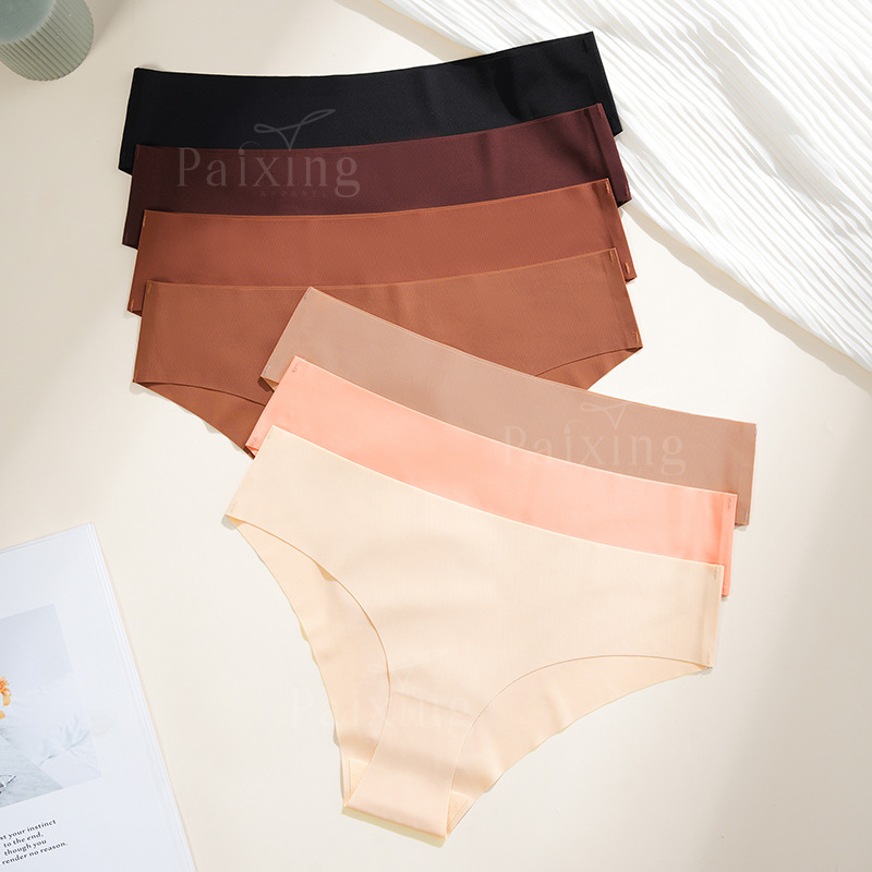 Cross-border Seamless Large Size One-piece Pure Cotton Crotch Breathable Underwear Yoga Sports Ice Silk Quick-drying Women's Briefs
