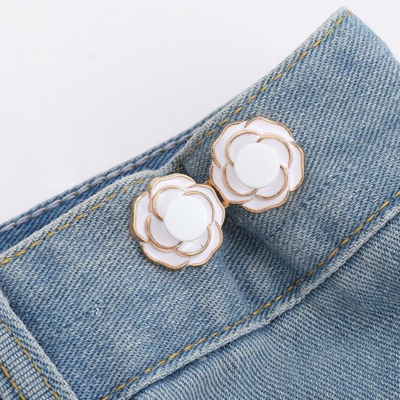 Picture of Chinese Knot Waist Buckle Pair Buckle Flat Bottom Removable Nail-free Seam-free Button Girl's Trouser Skirt Waist Size Change Artifact