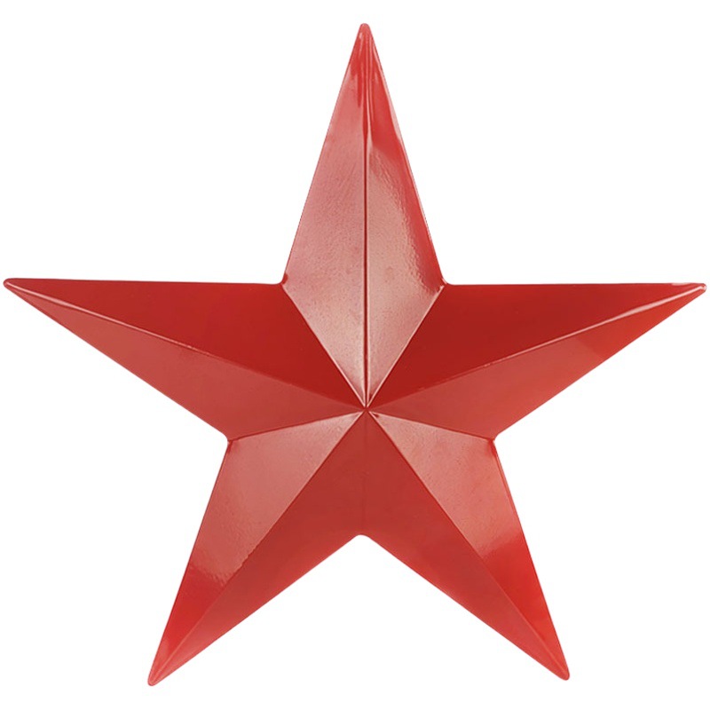 Picture of European-style retro iron three-dimensional five-pointed star bar Office cafe wall decoration wall hanging