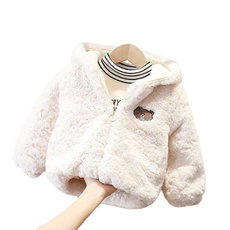 Picture of Boys' lambswool coat 2021 new arrival children's boys' Western style cartoon fleece-lined thickened winter hooded children's clothing