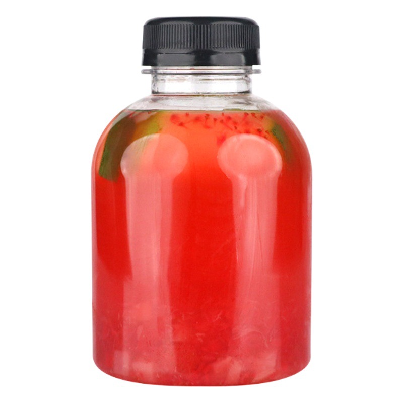 Manufacturer in stock 38 mouth 350ml transparent plastic bottle Net red milk tea bottle pet juice bottle beverage bottle disposable