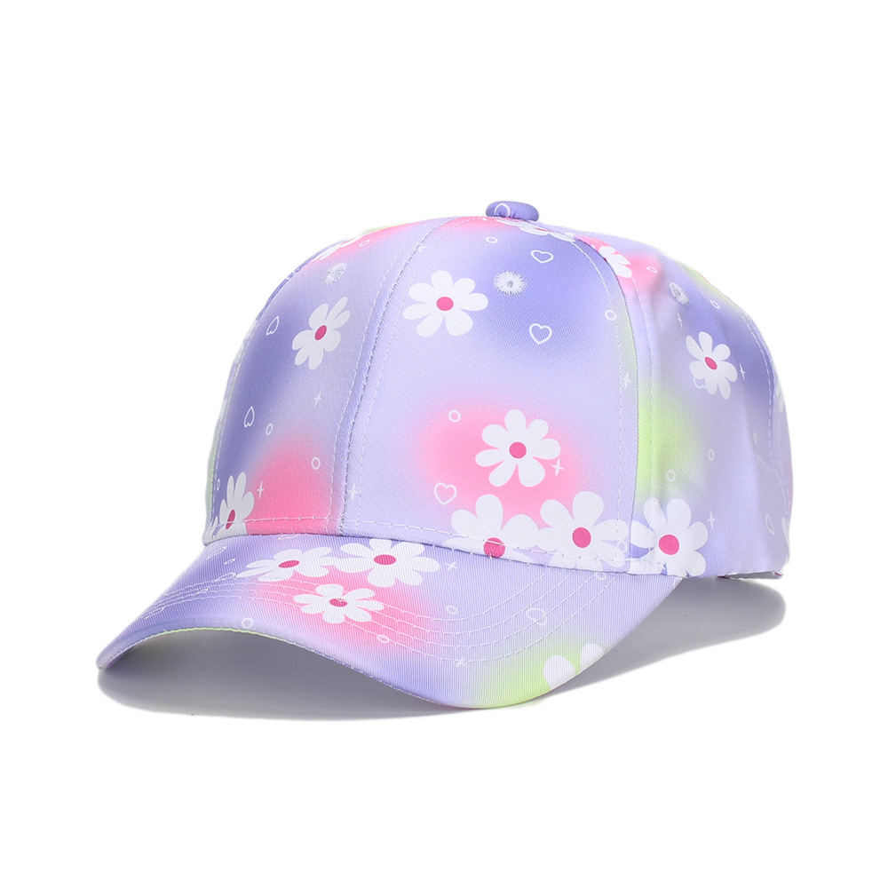 Picture of Spring and Summer Kidsren's Tie-Dye Baseball Caps for Boys and Girls Outdoor Sunshade and Sun Protection Caps Sports Peaked Caps Ponytail Baseball Caps