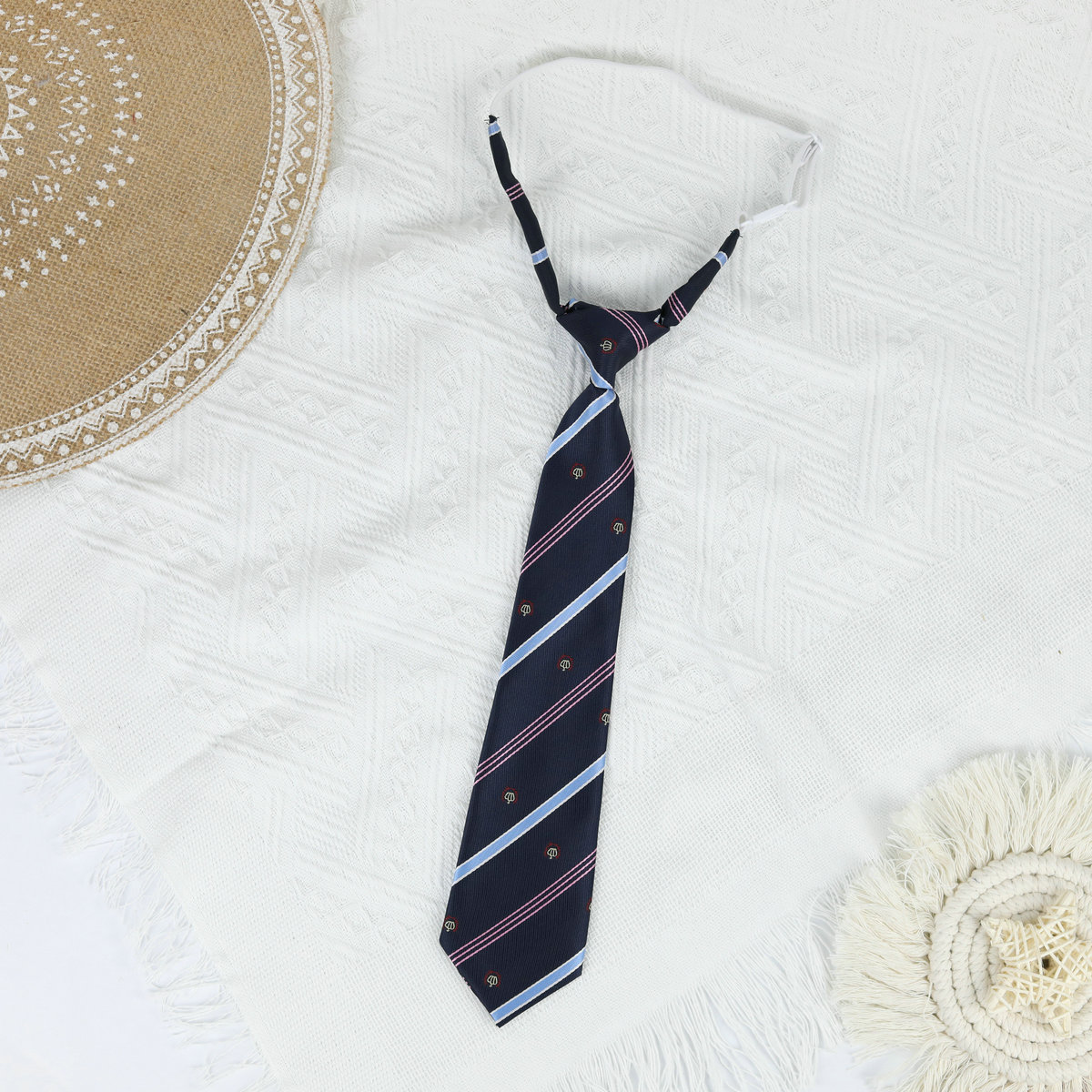 Picture of Jk Japanese Style Uniform Leather-band Free Tie Men's Bow Tie Women's All-match School Style Daily Striped Simple School Uniform
