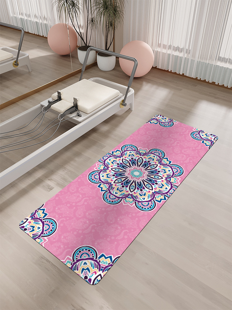 Picture of [Source Factory] Ultra-thin suede printing yoga mat rubber yoga mat foldable 1.5mm thick 5mm