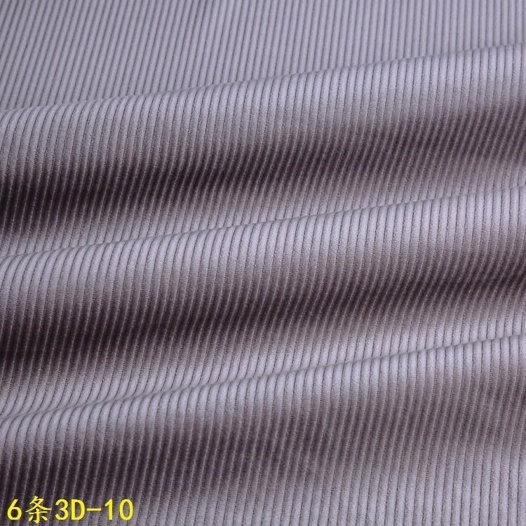 Striped Velvet 6-Pit 3D Corduroy Light Gray 6-Piece Pajamas Loungewear Casual Corduroy Wide-Leg Pants Fabric Corduroy