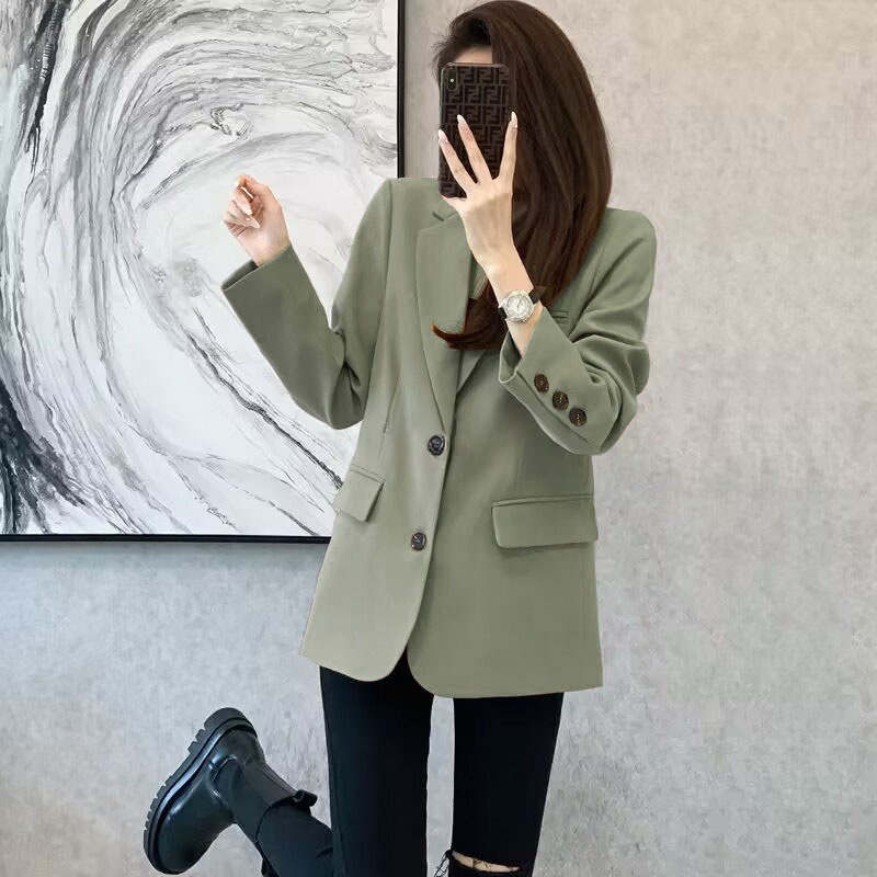 Picture of 2024 new wholesale commuter spring and autumn Joker suit jacket female Korean trend European little one generation hair