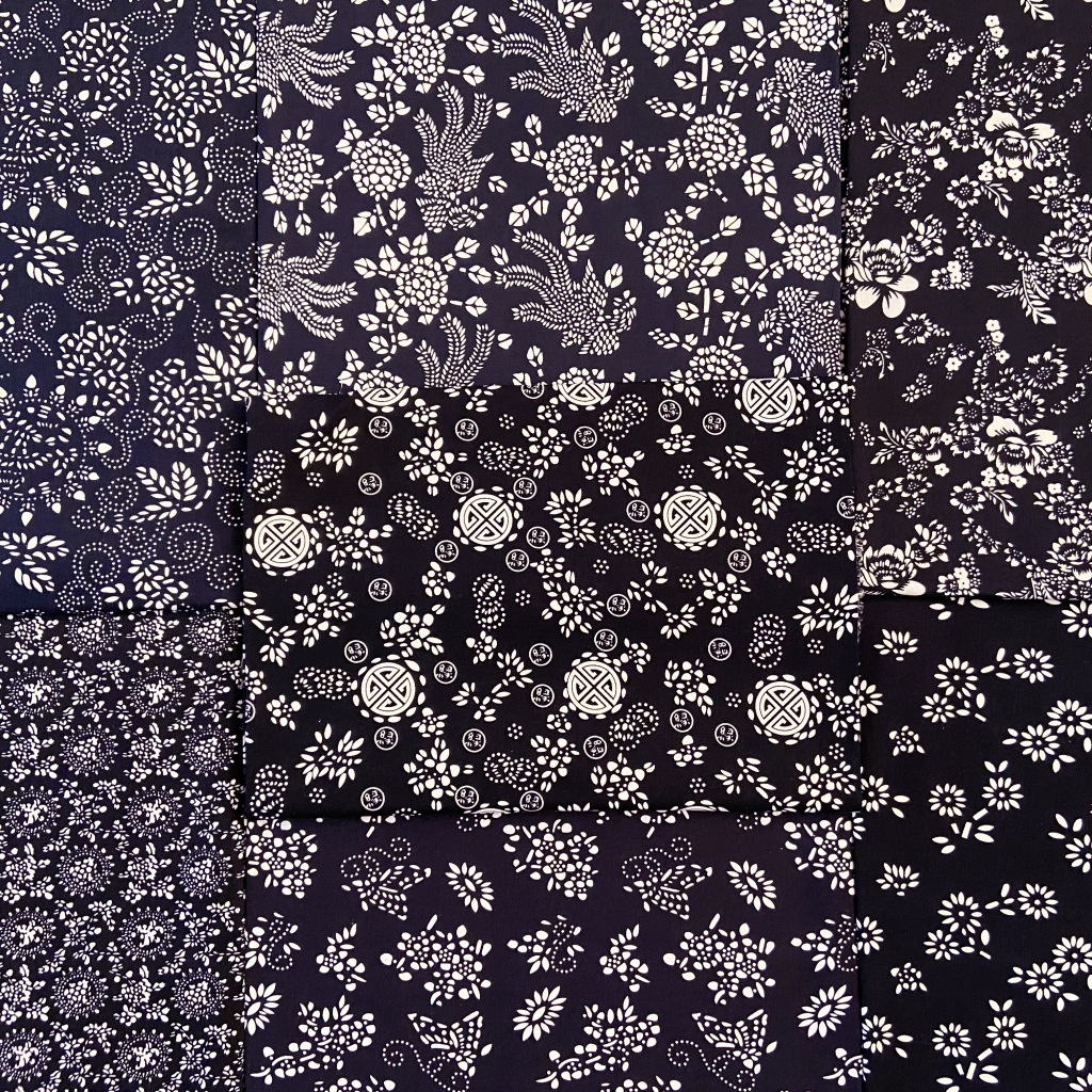 Cotton Blue Floral Cloth Hotel Decorative Fabric Background Stage Clothing Fabric Twill Gauze Card Thickeneded Blue Printed Cloth