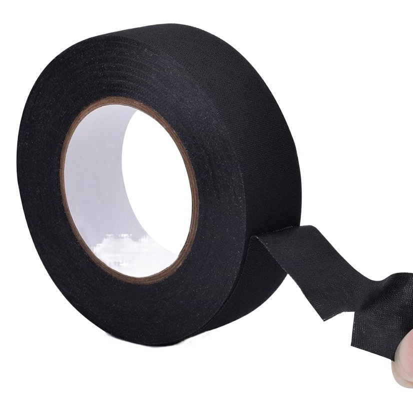 Black Cloth-Based Automotive Wiring Harness Tape, High Temperature Resistant, Hand-Tearable, Wear-Resistant, Anti-Static Polyester Cloth, Waterproof Electrician Wholesale